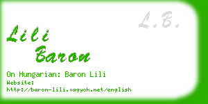 lili baron business card